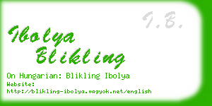 ibolya blikling business card